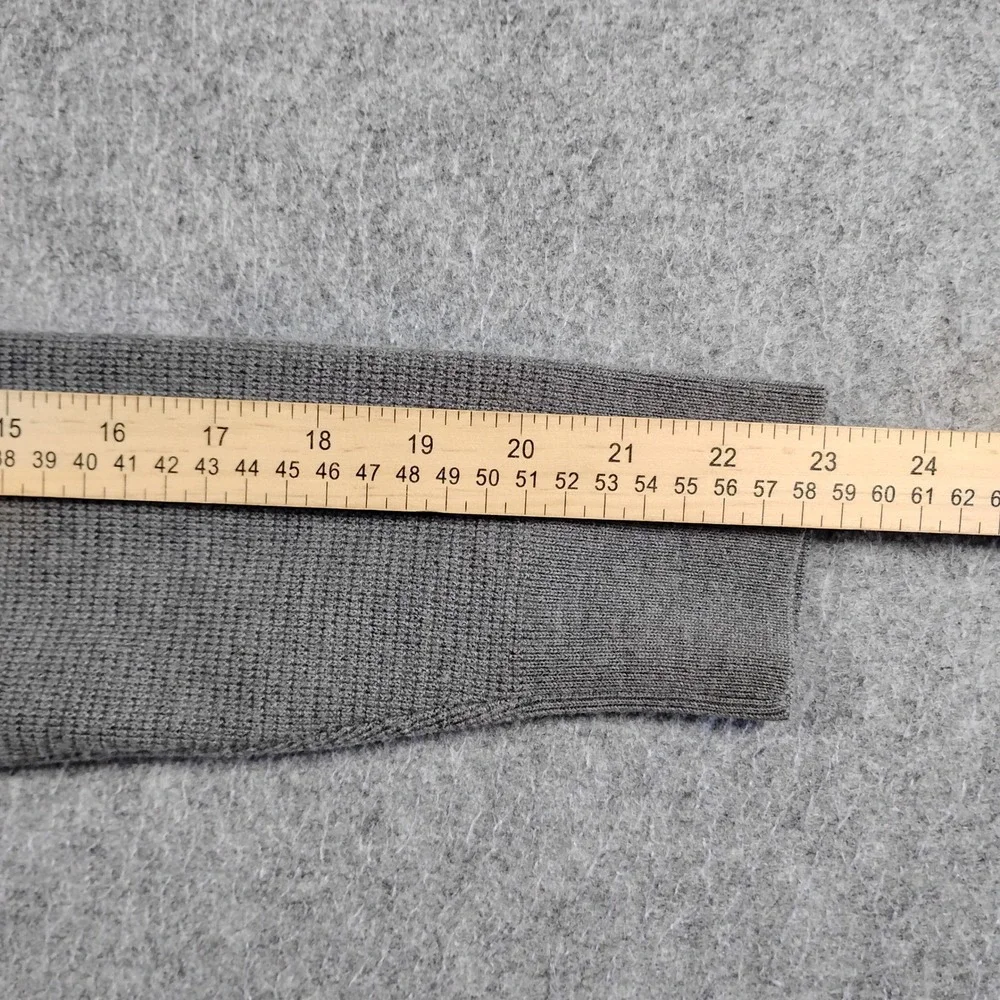 Banana Republic‎ Mens Baruffa Grey Merino Texture Wool Crew Neck Sweater Small
